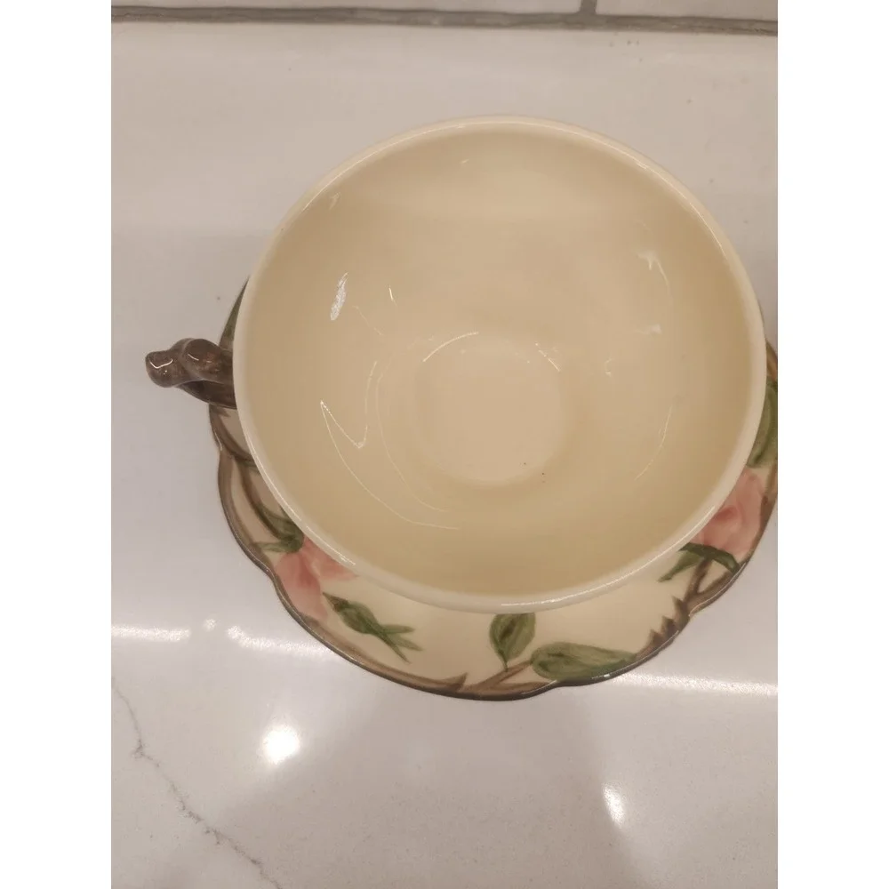 Set of‎ 2 Vintage USA Franciscan Desert Rose Tea Coffee Cups & Saucers